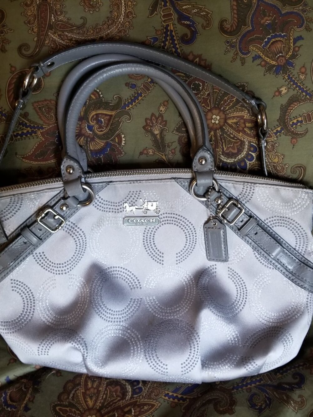Silver Coach Bag